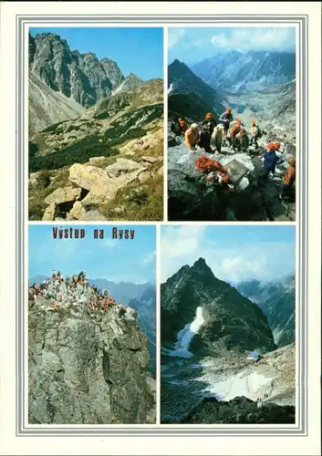 Postcard Vysoké Tatry VYSOKÉ TATRY Rysy Bergsteiger 1990