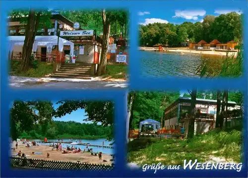 Ansichtskarte Wesenberg (Mecklenburg) Gaststäte Weißer See, Strandbad 2000