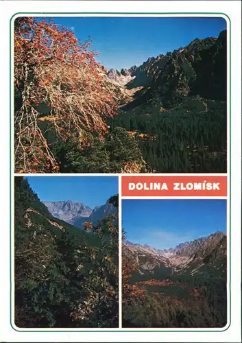 Postcard Vysoké Tatry Trümmertal/Dolina Złomisk 1989