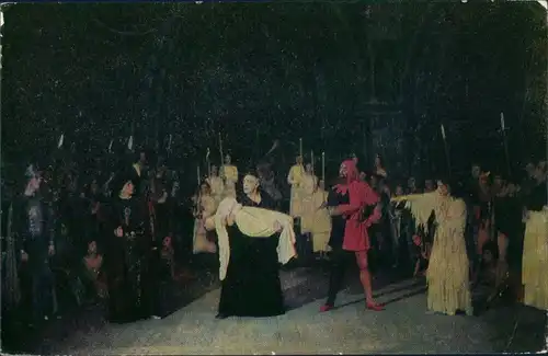 Ansichtskarte  Szene Aufführung "Esmeralda", Scene before Execution 1916/1968