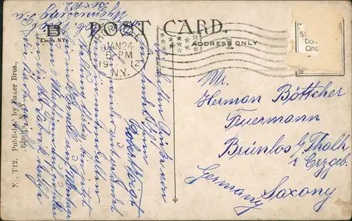 Hornell Bird`s eye view of Merrill`s Silk Mill/Fabrik und Mühlen Anlage 1912