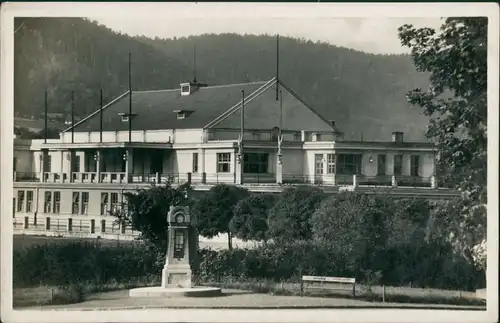 Mährisch Weißkirchen Hranice na Moravě Sokolovna/Gebäude Bauwerk mit Uhr- 1940