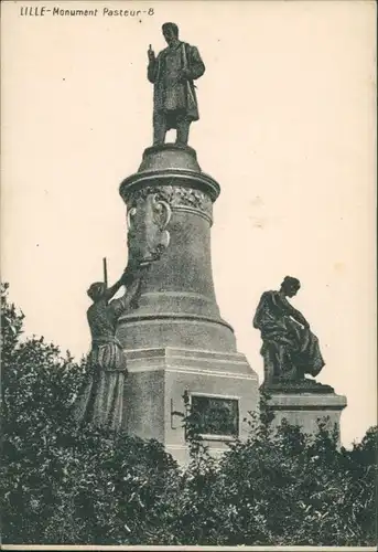 CPA Lille Monument Denkmal Statue PASTEUR 1910