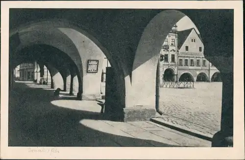 Arnau Hostinné Innenstadtbereich mit Laubengang, Kolonaden 1940