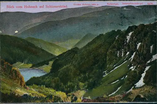 CPA Woll La Bresse Blick vom Hohneck auf Schiessrotried 1915