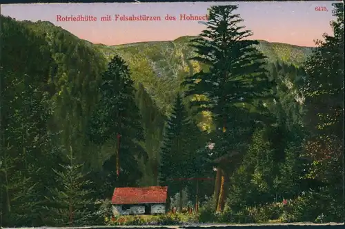 CPA Woll La Bresse Rotriedhütte mit Felsabstürzen des Hohneck 1915