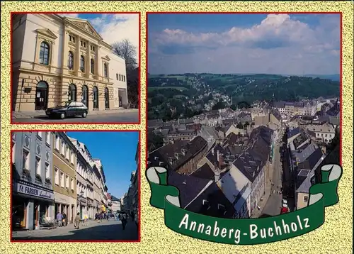 Annaberg-Buchholz Eduard-von-Winterstein-Theater, Buchholzer Straße, Blick von der St.-Annen-Kirche 1995