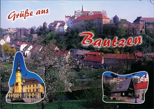 Ansichtskarte Bautzen Budyšin Blick auf die Altstadt 1995