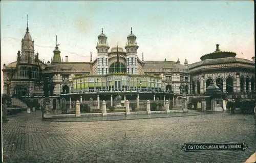 Ostende Oostende Kursaal Vue de Derrière/Kurhaus Strassen Partie 1910