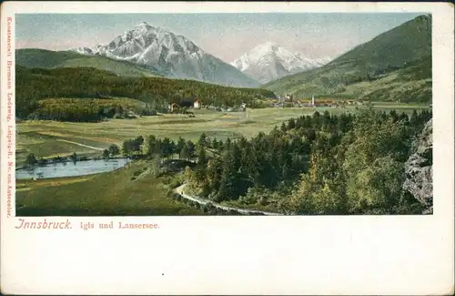 Ansichtskarte Innsbruck Panorama-Ansicht mit Igls und Lansersee 1900