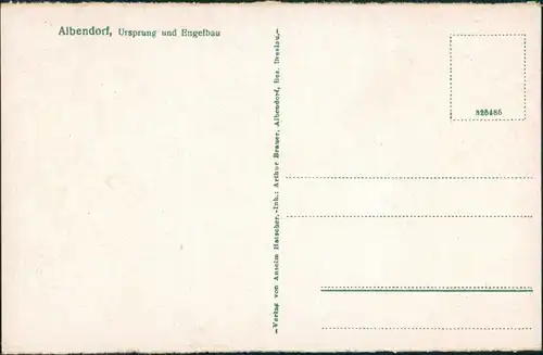 Albendorf Wambierzyce Ursprung und Engelbau, 2-Bild-Postkarte color 1910