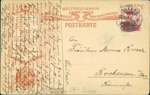 Ansichtskarte Luzern Lucerna Illumination - Seenachtfest 1910