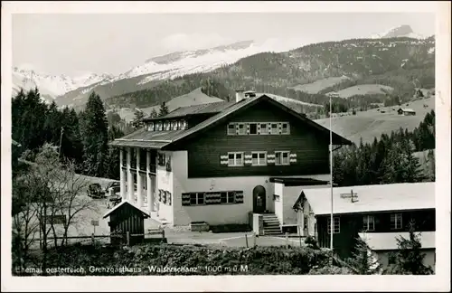 Ansichtskarte Riezlern-Mittelberg Grenzgasthof Walserschanz 1939