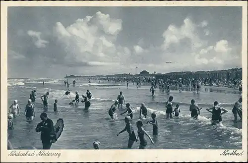 Ansichtskarte Norderney Strandleben Nordbad 1929