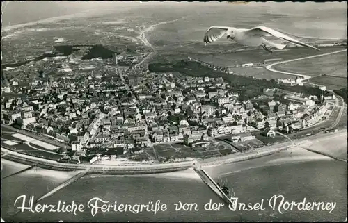 Ansichtskarte Norderney Luftbild große Höhe 1963