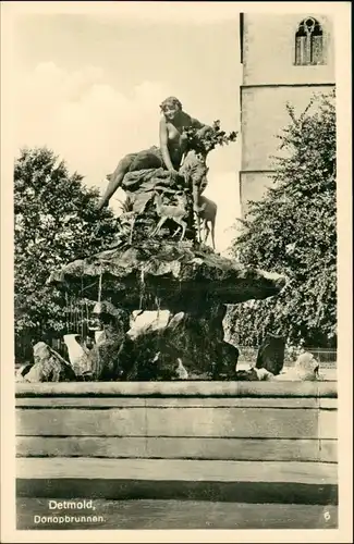 Ansichtskarte Detmold Denopbrunnen 1930