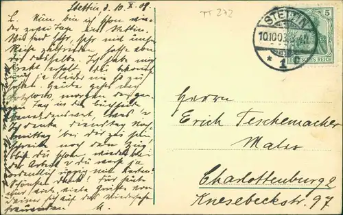 Postcard Stettin Szczecin Vulcan Werft - Vulkan, Dampfer 1908