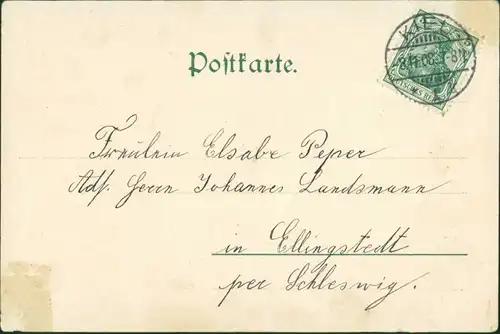 Ansichtskarte Kiel Speisesaal Holst Hotel 1908