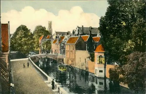 Postkaart Brügge Brugge | Bruges Quai du Miroir/Spiegelkaai 1922?