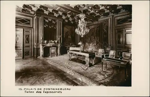 CPA Fontainebleau Schloss Fontainebleau - Salon des Tapisseries 1928