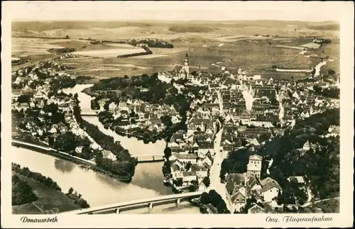 Ansichtskarte Donauwörth Luftbild 1954