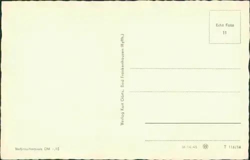 Ansichtskarte Rottleben (Thüringen) Gasthaus Barbarossahöhle 1954