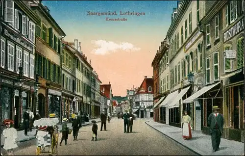 CPA Saargemünd Sarreguemines Kreuzstrasse 1914