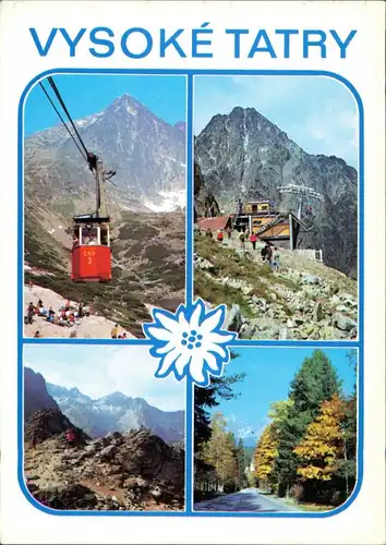 Tatralomnitz-Vysoké Tatry Tatranská Lomnica Seilbahn Skalnaté Vysoké Tatry 1984