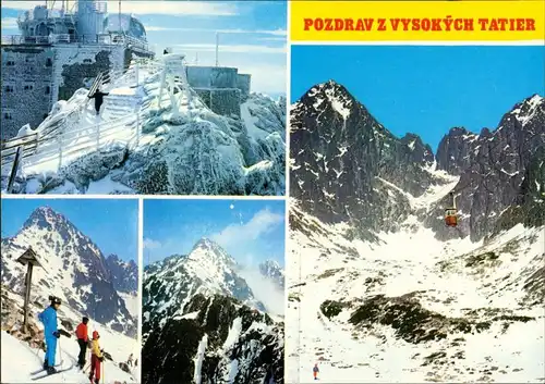Tatralomnitz-Vysoké Tatry Tatranská Lomnica Lomnický štít,   Ski 1975