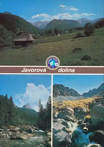 Postcard Javorina ústie do Javorovej doliny 1989