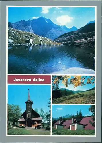 Uhrngarten Tatranská Javorina Malé Žabie Javorové pleso, Drevený kostol    1982