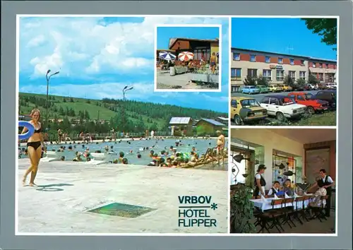 Menhardsdorf Vrbov Hotel Flipper, Kúpalisko, Samoobsluha Koliba 1987