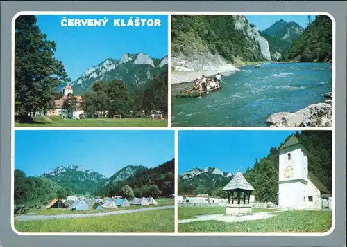 Červený Kláštor Kláštor, v pozadí Tri koruny, Pltníci na Dunajci,  1988