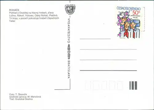 Zuberec Zuberzec Bölényfalu Pohľad z Osobitej na hlavný hrebeň 1985