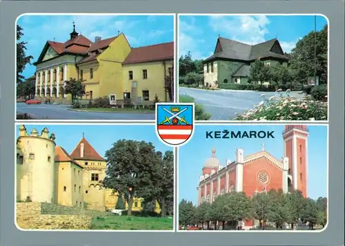 Postcard Kesmark Kežmarok Schloss, Kirche, Gebäude 1987