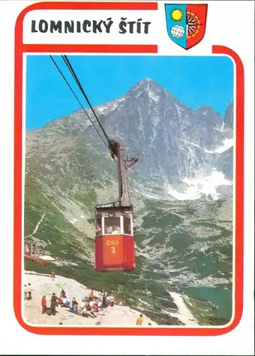 Tatralomnitz-Vysoké Tatry Tatranská Lomnica Seilbahn- Lomnický štít VYSOKÉ TATRY 1985