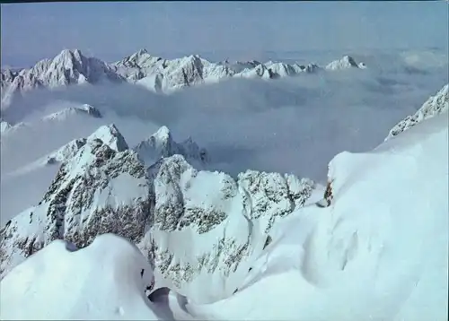 Tatralomnitz-Vysoké Tatry Tatranská Lomnica Pohľad z masívu Malého Ladového štítu, Kriváňa, Vysokou 1987