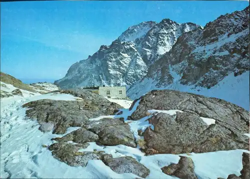 Vysoké Tatry Zbojnícka chata so Slavkovským štítom 2452 m a Slavkovská kopa 2345 m. 1987
