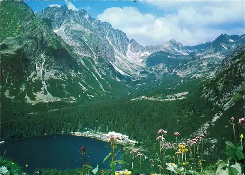 Postcard Vysoké Tatry Mengusovská dolina, Popradské pleso 1989