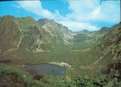 Postcard Vysoké Tatry Mengusovská dolina s Popradským plesom 1987