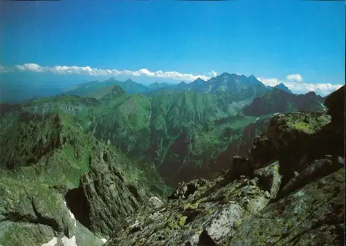 Postcard Vysoké Tatry Vysokých Tatier z Rysov 1985