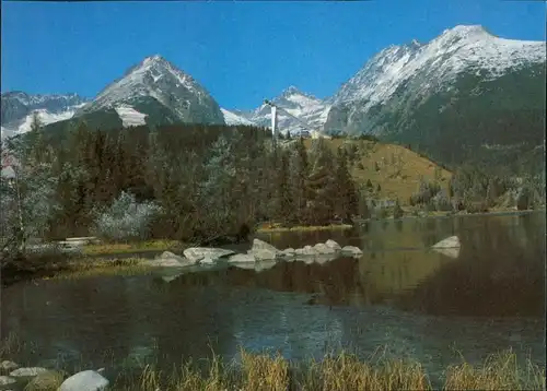 Tschirmer See-Vysoké Tatry Štrbské Pleso (Csorbató) Strbského plesa do Mlynickej doliny. Vl'avo Predné Solisko 1985