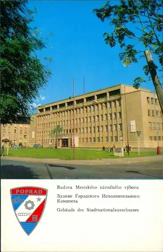 Deutschendorf Poprad Gebäude des Stadtnationalausschusses Budov   1980