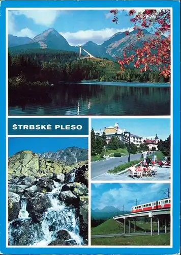 Tschirmer See-Vysoké Tatry Štrbské Pleso (Csorbató) Mlynická dolina, vodopád Skok, v pozadí Predná Bašta 1983