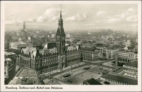 Ansichtskarte Hamburg Fernblick 1954