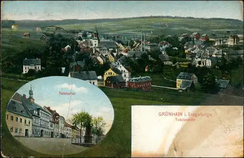 Beierfeld-Grünhain-Beierfeld 2 Bild: Stadt, Ratskeller - Erzgebirge 1922