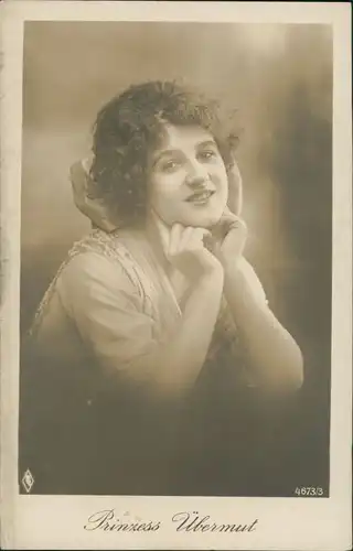 Ansichtskarte  Frauen Porträt Fotokunst "Prinzess Übermut" 1910