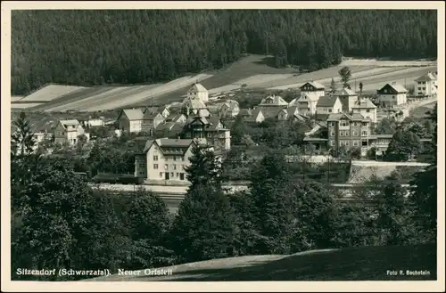 Ansichtskarte Sitzendorf Blick auf die Stadt 1955