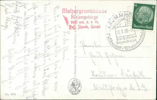 Krummhübel Karpacz 3 Bild Melzergrundbaude / Schronisko PTTK „Nad Łomniczką” 1938