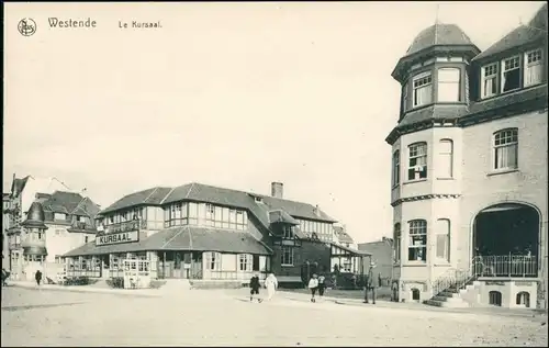 Postkaart Westende-Middelkerke Kurhaus - Geschäfte 1911